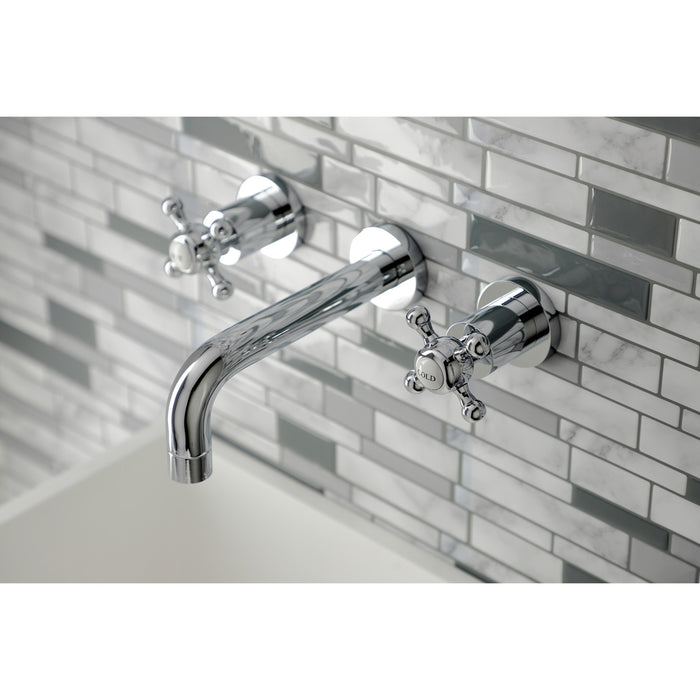 Metropolitan KS8121BX Two-Handle 3-Hole Wall Mount Bathroom Faucet, Polished Chrome