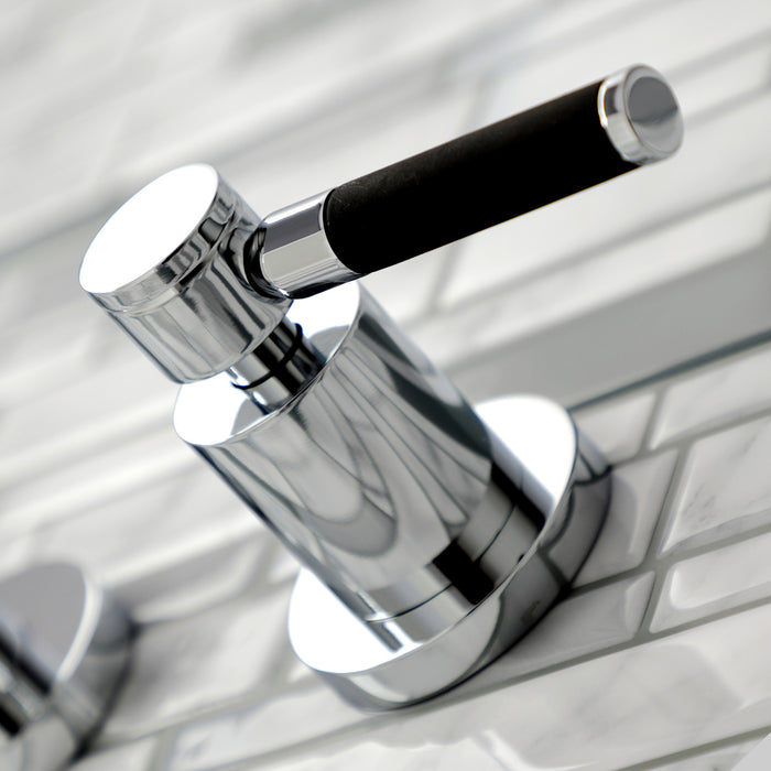 Kaiser KS8121DKL Two-Handle 3-Hole Wall Mount Bathroom Faucet, Polished Chrome
