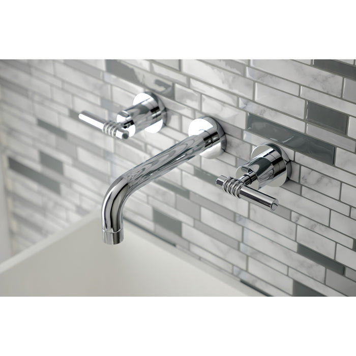 Milano KS8121ML Two-Handle 3-Hole Wall Mount Bathroom Faucet, Polished Chrome