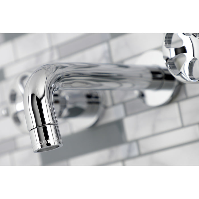 Belknap KS8121RX Two-Handle 3-Hole Wall Mount Bathroom Faucet, Polished Chrome