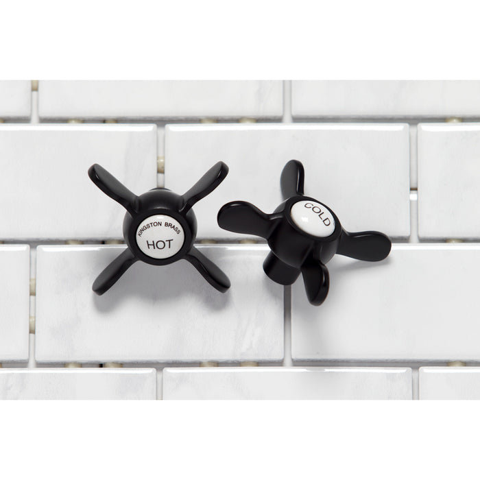 Kingston Sona KS8125BEX - Essex Double-Handle 3-Hole Wall Mount Bathroom Faucet, Oil Rubbed Bronze