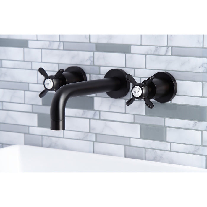 Kingston Sona KS8125BEX - Essex Double-Handle 3-Hole Wall Mount Bathroom Faucet, Oil Rubbed Bronze