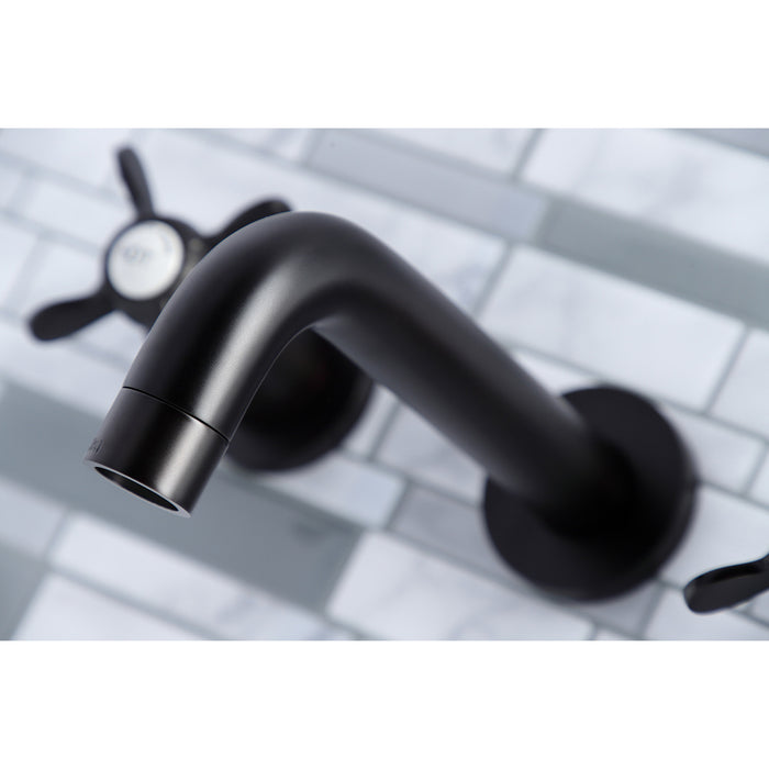 Kingston Sona KS8125BEX - Essex Double-Handle 3-Hole Wall Mount Bathroom Faucet, Oil Rubbed Bronze