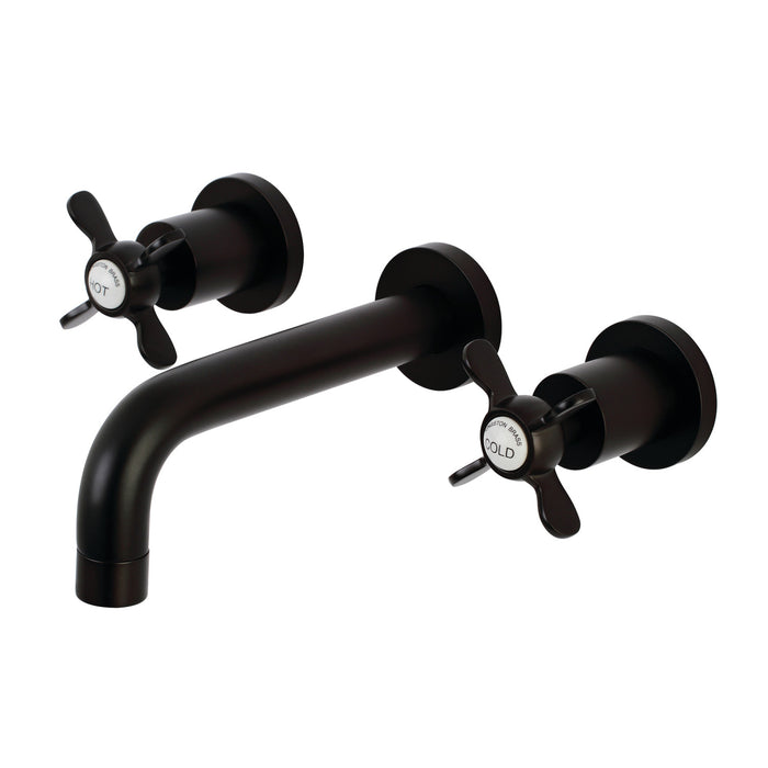 Kingston Sona KS8125BEX - Essex Double-Handle 3-Hole Wall Mount Bathroom Faucet, Oil Rubbed Bronze