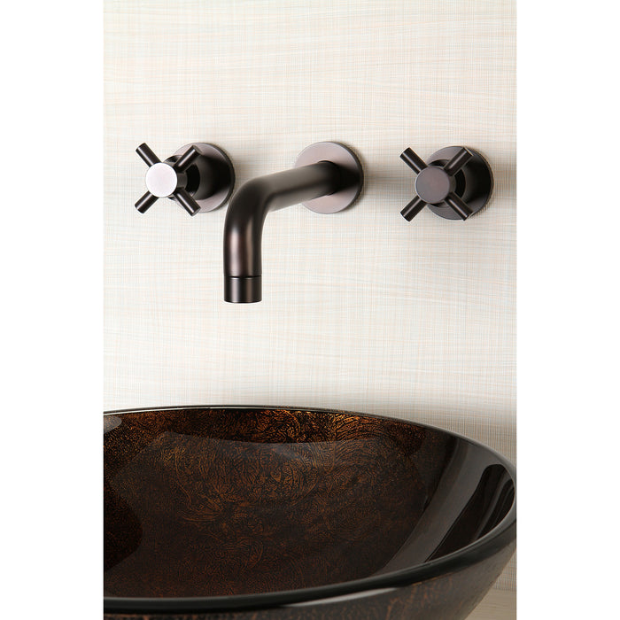 Concord KS8125DX Two-Handle 3-Hole Wall Mount Bathroom Faucet, Oil Rubbed Bronze