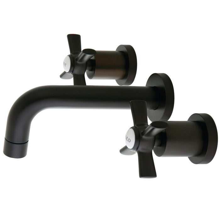 Kingston Sona KS8125ZX - Millennium Double-Handle 3-Hole Wall Mount Bathroom Faucet, Oil Rubbed Bronze