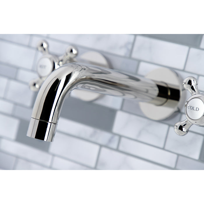 Metropolitan KS8126BX Two-Handle 3-Hole Wall Mount Bathroom Faucet, Polished Nickel