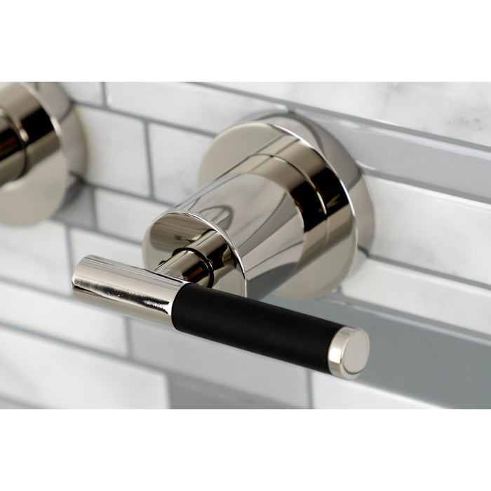 Kaiser KS8126CKL Two-Handle Wall Mount Bathroom Faucet, Polished Nickel