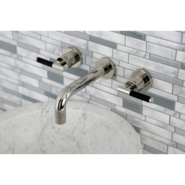 Kaiser KS8126CKL Two-Handle Wall Mount Bathroom Faucet, Polished Nickel