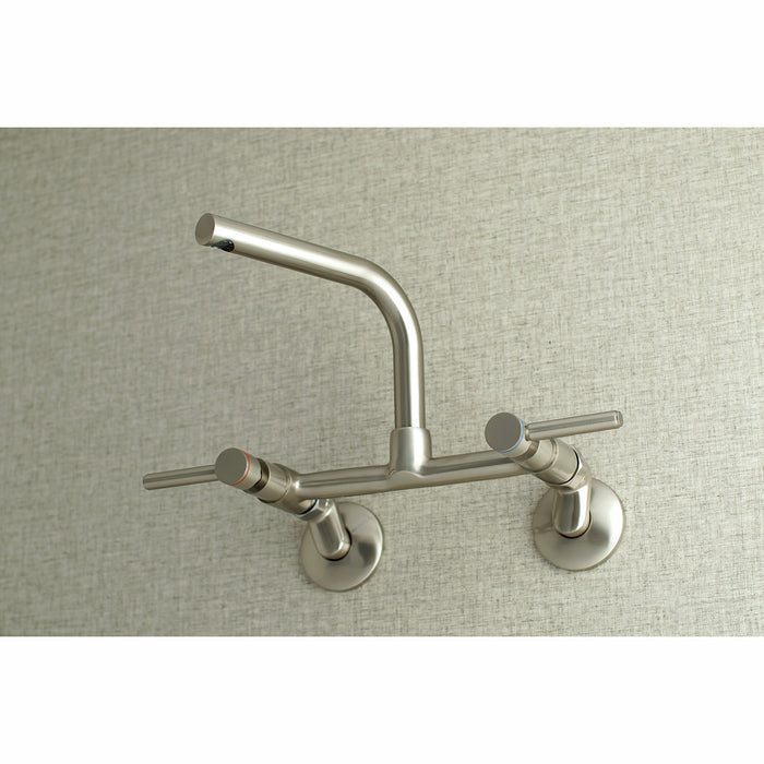 Concord KS812SN Two-Handle 2-Hole Wall Mount Kitchen Faucet, Brushed Nickel