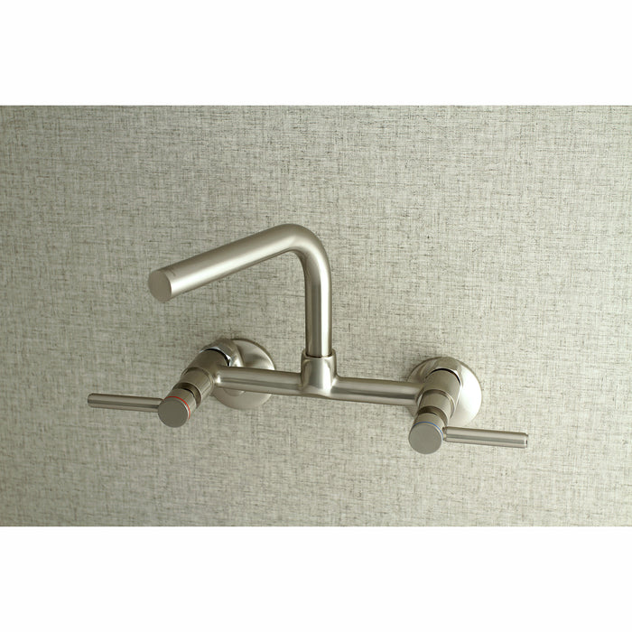 Concord KS812SN Two-Handle 2-Hole Wall Mount Kitchen Faucet, Brushed Nickel