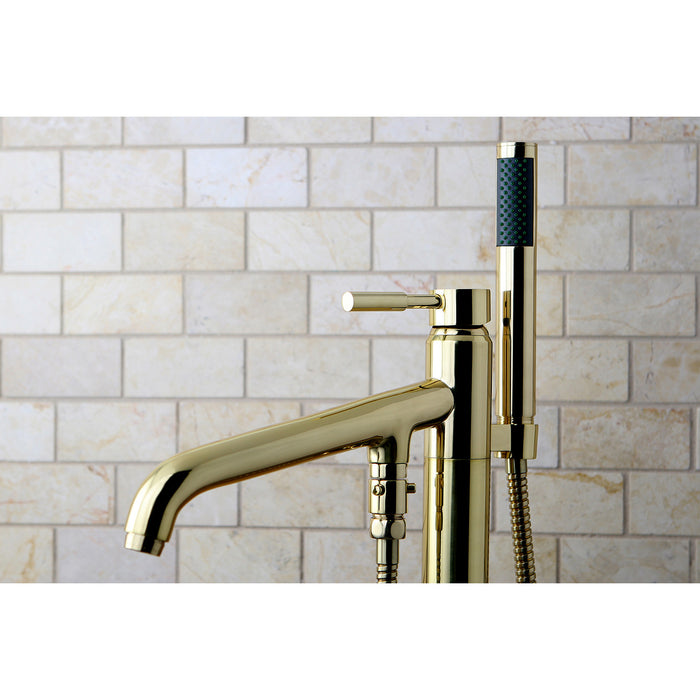 Concord KS8132DL Single-Handle 1-Hole Freestanding Tub Faucet with Hand Shower, Polished Brass