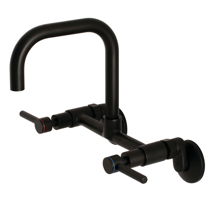 Concord KS813MB Two-Handle 2-Hole Wall Mount Kitchen Faucet, Matte Black