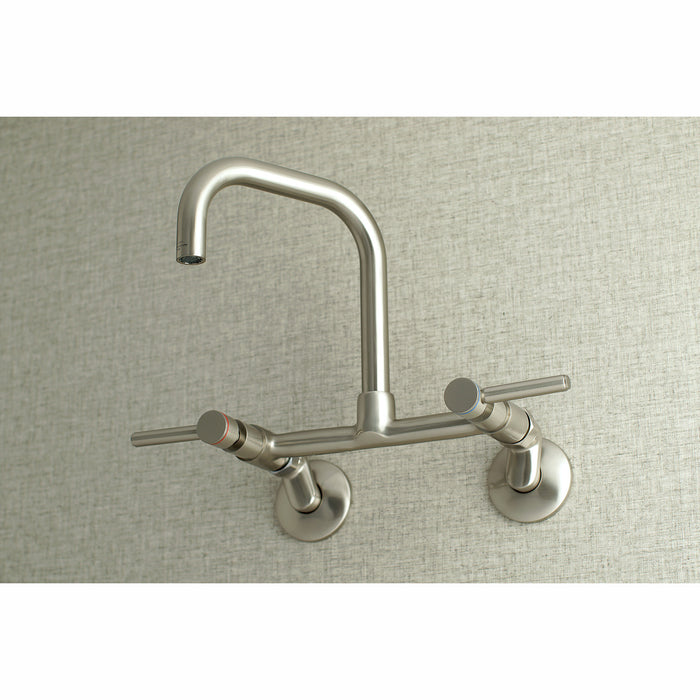 Concord KS813SN Two-Handle 2-Hole Wall Mount Kitchen Faucet, Brushed Nickel