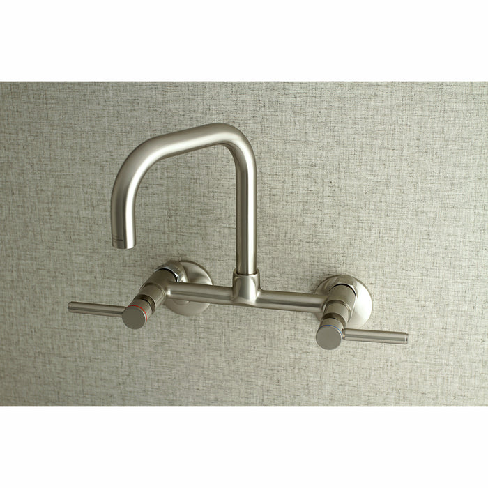Concord KS813SN Two-Handle 2-Hole Wall Mount Kitchen Faucet, Brushed Nickel