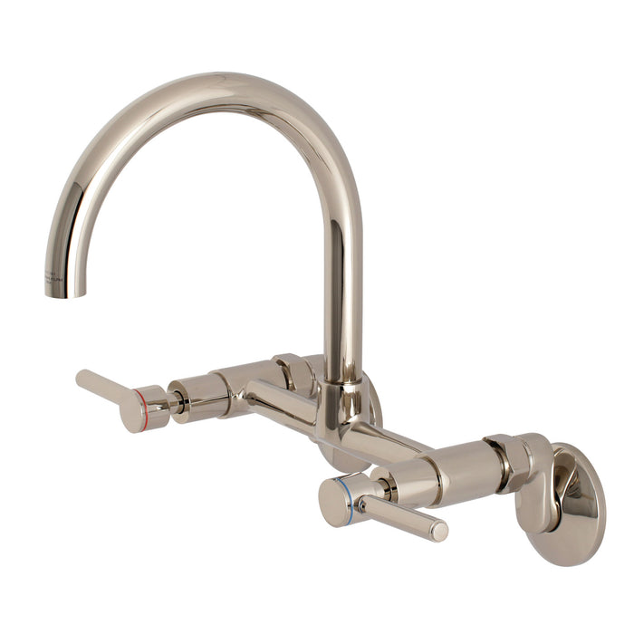 Concord KS814PN Two-Handle 2-Hole Wall Mount Kitchen Faucet, Polished Nickel
