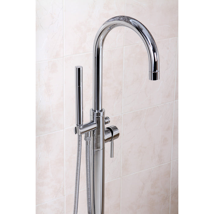 Concord KS8151DL Single-Handle 1-Hole Freestanding Tub Faucet with Hand Shower, Polished Chrome