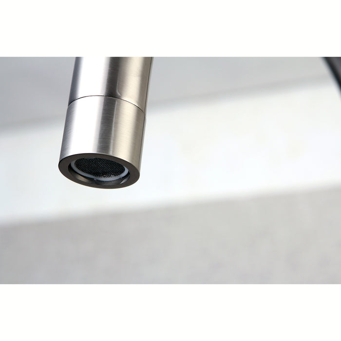 Kingston Sona KS8158DL - Concord Single-Handle 1-Hole Freestanding Tub Faucet with Hand Shower, Brushed Nickel