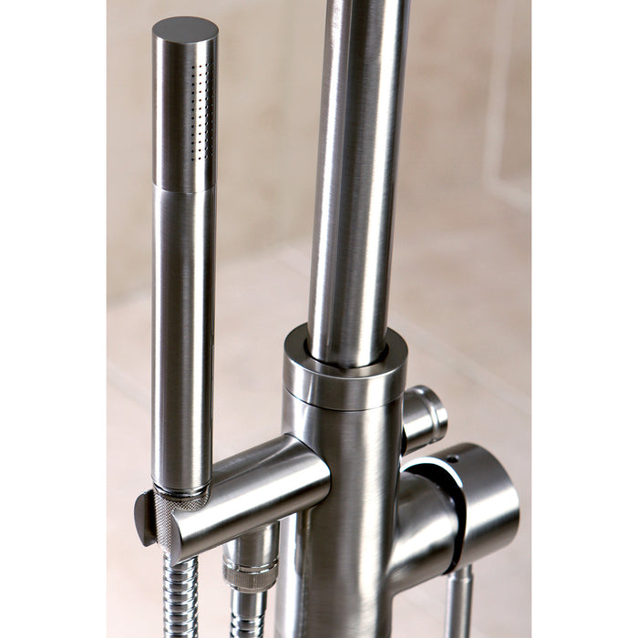 Kingston Sona KS8158DL - Concord Single-Handle 1-Hole Freestanding Tub Faucet with Hand Shower, Brushed Nickel