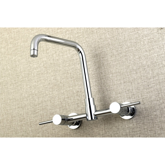 Concord KS8161DL Two-Handle 2-Hole Wall Mount Kitchen Faucet, Polished Chrome