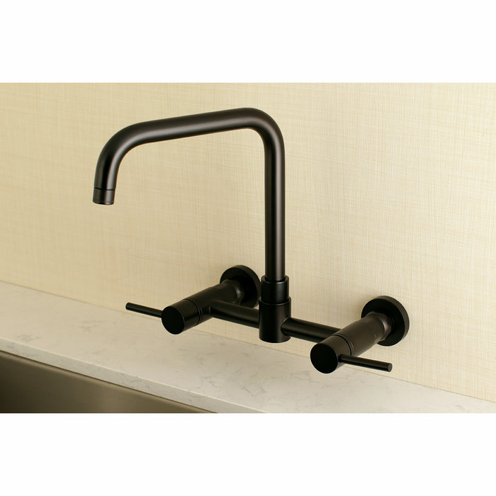 Concord KS8165DL Two-Handle 2-Hole Wall Mount Kitchen Faucet, Oil Rubbed Bronze