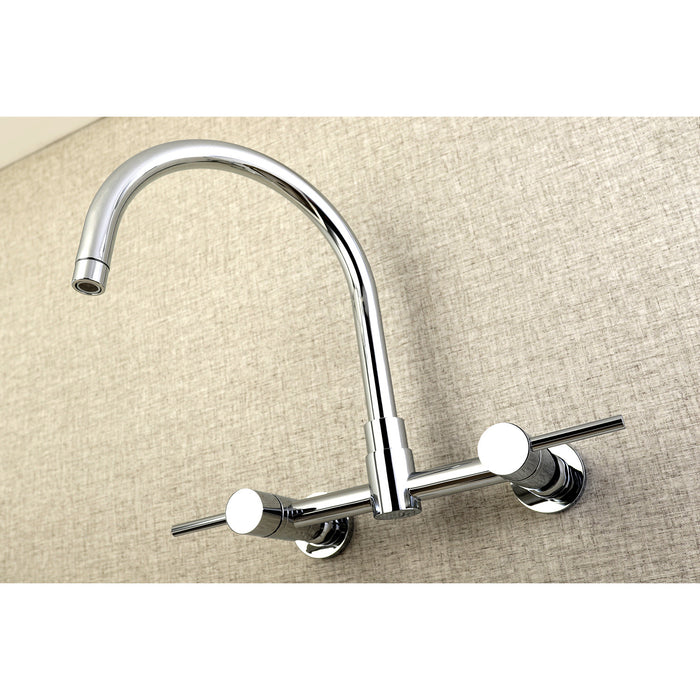 Concord KS8171DL Two-Handle 2-Hole Wall Mount Kitchen Faucet, Polished Chrome