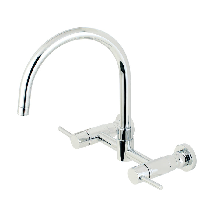 Concord KS8171DL Two-Handle 2-Hole Wall Mount Kitchen Faucet, Polished Chrome