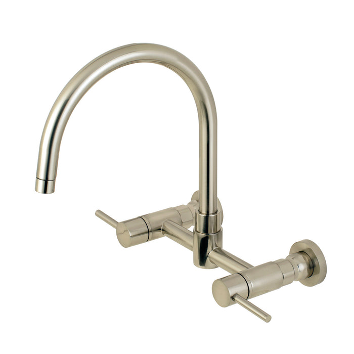 Concord KS8178DL Two-Handle 2-Hole Wall Mount Kitchen Faucet, Brushed Nickel