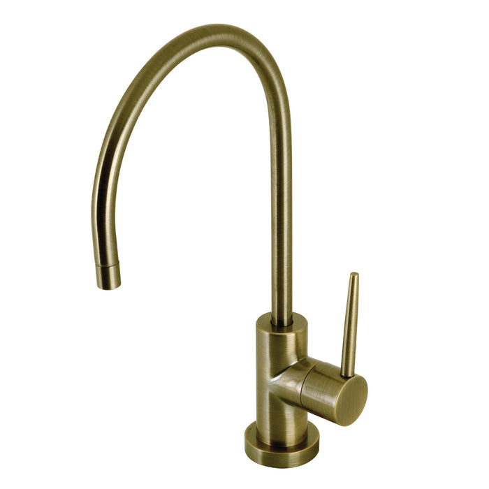 New York KS8193NYL Single-Handle 1-Hole Deck Mount Water Filtration Faucet, Antique Brass