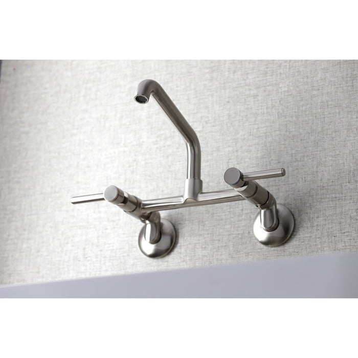 Concord KS823SN Two-Handle 2-Hole Wall Mount Kitchen Faucet, Brushed Nickel