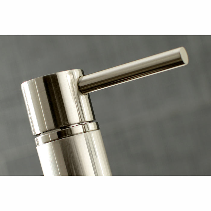 Concord KS8278DLBS Two-Handle 4-Hole Deck Mount Bridge Kitchen Faucet with Brass Sprayer, Brushed Nickel