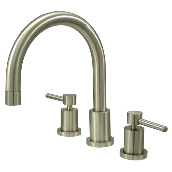 Concord KS8328DL Two-Handle 3-Hole Deck Mount Roman Tub Faucet, Brushed Nickel