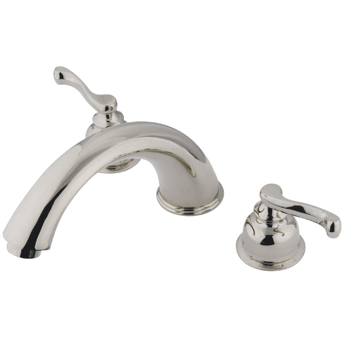 Kingston Tulare KS8368FL - Royale Two-Handle 3-Hole Deck Mount Roman Tub Faucet, Brushed Nickel