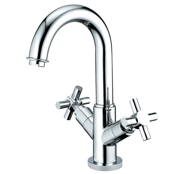 Concord KS8451JX Double-Handle 1-or-3 Hole Deck Mount 4-Inch Centerset Bathroom Faucet with Push-Up Pop-Up, Polished Chrome