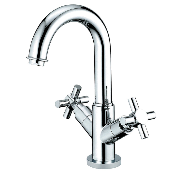 Concord KS8451JX Two-Handle 1-or-3 Hole Deck Mount Bathroom Faucet with Push Pop-Up, Polished Chrome