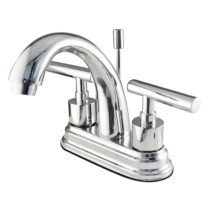 Manhattan KS8611CML Two-Handle 3-Hole Deck Mount 4" Centerset Bathroom Faucet with Brass Pop-Up, Polished Chrome