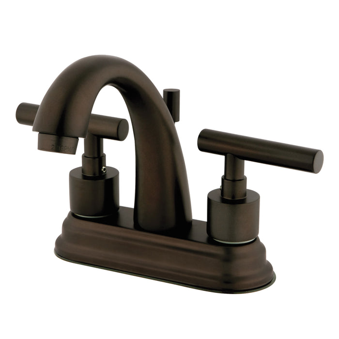 Manhattan KS8615CML Two-Handle 3-Hole Deck Mount 4" Centerset Bathroom Faucet with Brass Pop-Up, Oil Rubbed Bronze