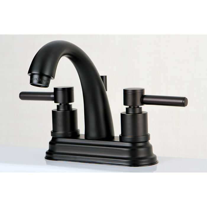 Concord KS8615DL Two-Handle 3-Hole Deck Mount 4" Centerset Bathroom Faucet with Brass Pop-Up, Oil Rubbed Bronze