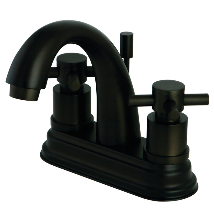 Concord KS8615DX Two-Handle 3-Hole Deck Mount 4" Centerset Bathroom Faucet with Brass Pop-Up, Oil Rubbed Bronze