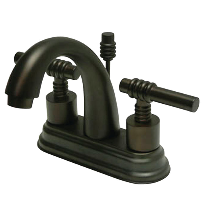 Milano KS8615ML Two-Handle 3-Hole Deck Mount 4" Centerset Bathroom Faucet with Brass Pop-Up, Oil Rubbed Bronze
