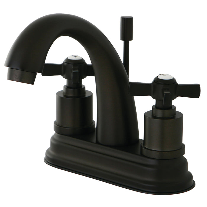 Millennium KS8615ZX Two-Handle 3-Hole Deck Mount 4" Centerset Bathroom Faucet with Brass Pop-Up, Oil Rubbed Bronze
