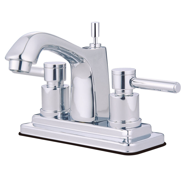 Concord KS8641DL Two-Handle 3-Hole Deck Mount 4" Centerset Bathroom Faucet with Brass Pop-Up, Polished Chrome