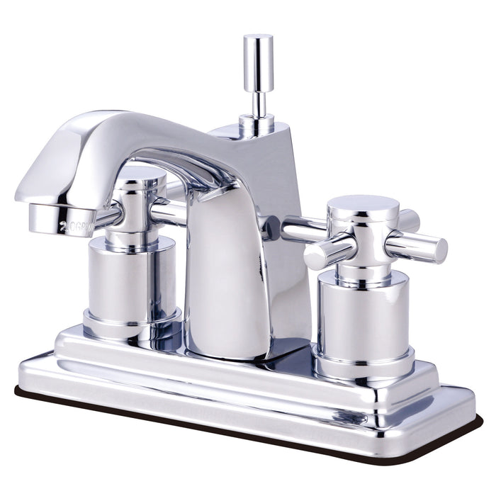 Concord KS8641DX Two-Handle 3-Hole Deck Mount 4" Centerset Bathroom Faucet with Brass Pop-Up, Polished Chrome
