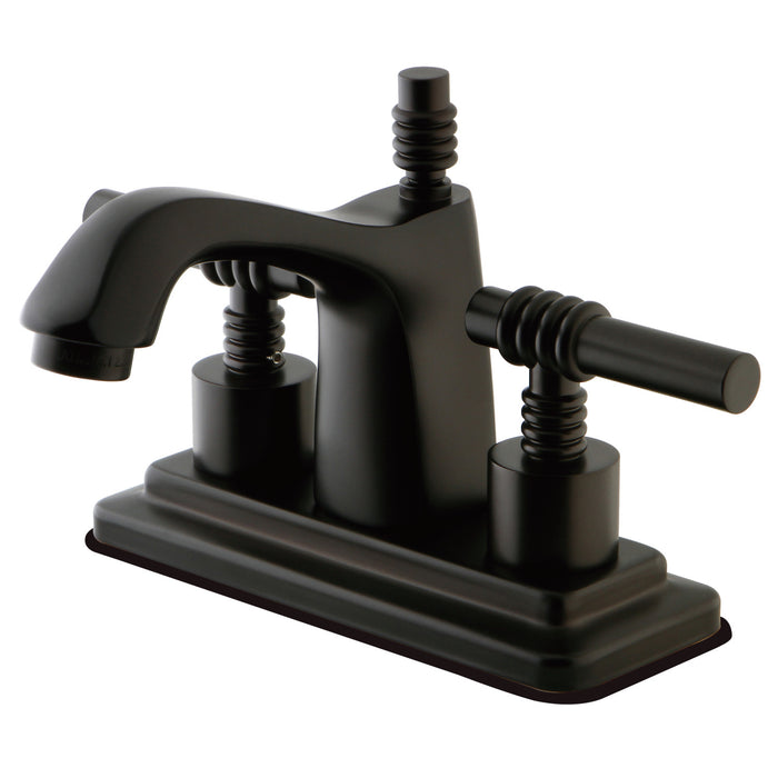 Milano KS8645ML Two-Handle 3-Hole Deck Mount 4" Centerset Bathroom Faucet with Brass Pop-Up, Oil Rubbed Bronze