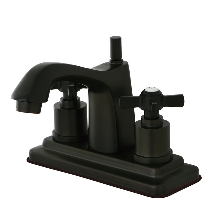 Millennium KS8645ZX Two-Handle 3-Hole Deck Mount 4" Centerset Bathroom Faucet with Brass Pop-Up, Oil Rubbed Bronze