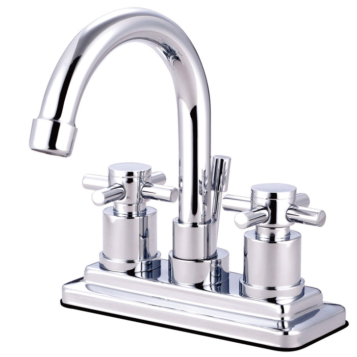 Kingston Sona KS8661DX - Concord Double-Handle 3-Hole Deck Mount 4-Inch Centerset Bathroom Faucet with Brass Pop-Up, Polished Chrome