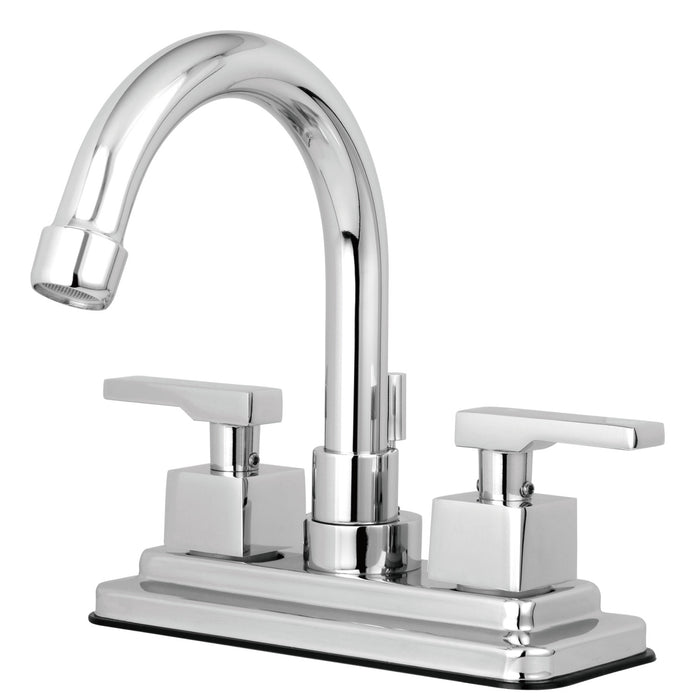 Executive KS8661QLL Two-Handle 3-Hole Deck Mount 4" Centerset Bathroom Faucet with Brass Pop-Up, Polished Chrome