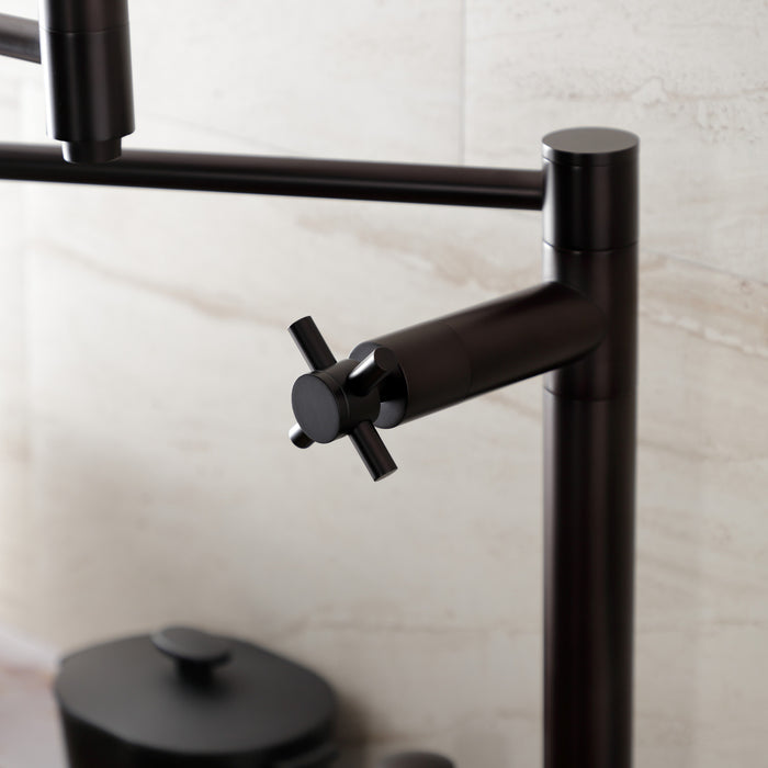 Kingston Sona KS8705DX - Concord Two-Handle 1-Hole Deck Mount Pot Filler Faucet, Oil Rubbed Bronze