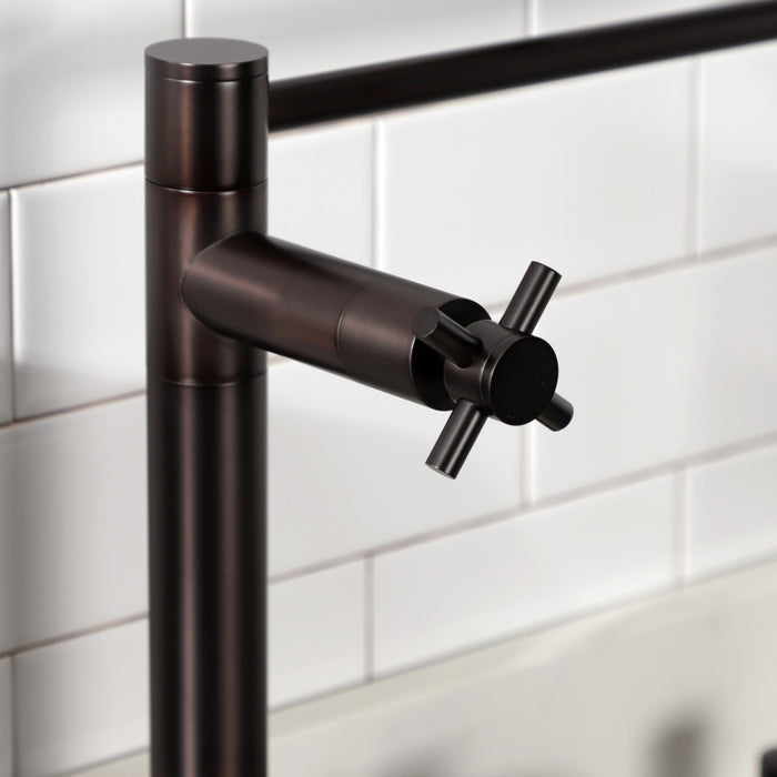 Kingston Sona KS8705DX - Concord Two-Handle 1-Hole Deck Mount Pot Filler Faucet, Oil Rubbed Bronze