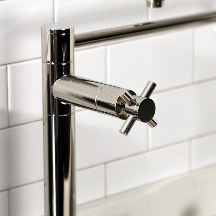 Kingston Sona KS8706DX - Concord Two-Handle 1-Hole Deck Mount Pot Filler Faucet, Polished Nickel